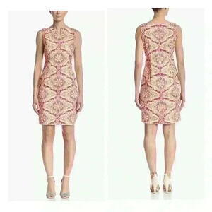 NWT CHETTA B Notch Neck Sheath Dress